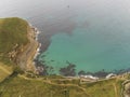 Aerial view of Llanes on the coast of Asturias Spain