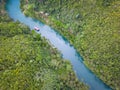 Aerial view of Loboc River, Bohol in the Philippines Royalty Free Stock Photo