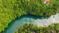 Loboc river in the jungle. Bohol, Philippines. Royalty Free Stock Photo