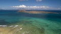 Aerial view lobos island Royalty Free Stock Photo