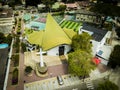 Aerial view of the local church Maria Madre de la Iglesia in Guayaquil