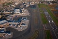 Aerial view of Logan Airport Royalty Free Stock Photo
