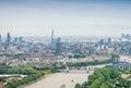 Aerial view of London buildings, UK