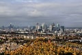 An aerial view of London from Shooters Hill