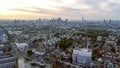 Aerial View London Sunrise Cityscape Iconic Landmarks