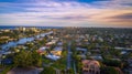 Aerial view looking south over Deerfield Beach, FL