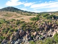 Aerial view of Los Penasquitos Canyon Preserve with the creek waterfall, San Diego Royalty Free Stock Photo