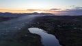 Aerial view of Lough Fad by Portnoo in County Donegal.