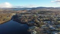 Aerial view of Lough fad in winter, County Donegal, Republic of Ireland