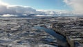 Aerial view of Lough fad in winter, County Donegal, Republic of Ireland