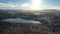 Aerial view of Lough fad in winter, County Donegal, Republic of Ireland