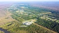 Aerial View of Louisiana Swamp Royalty Free Stock Photo