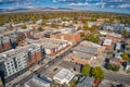 Aerial shot of Loveland in Colorado in autumn