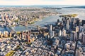 Aerial view of the Lower East Side of Manhattan Royalty Free Stock Photo