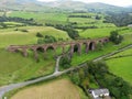 Aerial view of Lowgill Viaduct in England Royalty Free Stock Photo