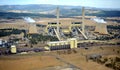 Aerial view of Loy Yang Power Station in the Latrobe Valley Gippsland showing the cooling towers and surroundi robe Valley