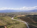 Aerial view of Lozenitsa Village and Vine plantations, Bulgaria Royalty Free Stock Photo