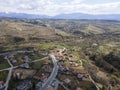 Aerial view of Lozenitsa Village and Vine plantations, Bulgaria Royalty Free Stock Photo