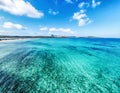 Aerial view of Lu Impostu beach in springtime Royalty Free Stock Photo