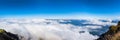 Aerial view of Lucerne lake and the Alps from top of Rigi mountain Royalty Free Stock Photo