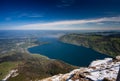 Aerial view of Lucerne lake from top Rigi mountain Royalty Free Stock Photo