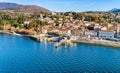 Aerial view of Luino, province of Varese, Italy.