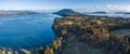 Aerial View of Lummi Island, Washington.
