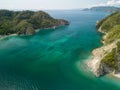 Aerial view of lush Tortuga Island, Costa Rica with vibrant green vegetation Royalty Free Stock Photo