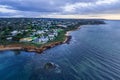 Mornington Peninsula coastline at sunset. Royalty Free Stock Photo