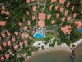 Aerial view of luxury resort next the ocean in Phu Quoc Royalty Free Stock Photo