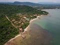 Aerial view of luxury resort next the ocean in Phu Quoc Royalty Free Stock Photo