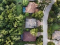 Aerial view of Luxury Suburban neighborhood