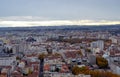 Aerial view on Lyon city in France. City center view Royalty Free Stock Photo