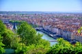 Aerial view of Lyon, France Royalty Free Stock Photo