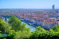 Aerial view of Lyon, France Royalty Free Stock Photo