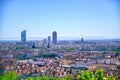 Aerial view of Lyon, France Royalty Free Stock Photo