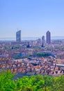 Aerial view of Lyon, France Royalty Free Stock Photo