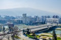 aerial view of macedonian capital skopje taken from the kale fortress....IMAGE