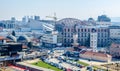 aerial view of macedonian capital skopje taken from the kale fortress....IMAGE