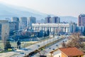 aerial view of macedonian capital skopje taken from the kale fortress....IMAGE