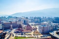 aerial view of macedonian capital skopje taken from the kale fortress....IMAGE