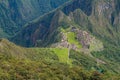 Aerial view of Machu Picchu ruins Royalty Free Stock Photo