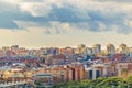 Aerial View Madrid Cityscape