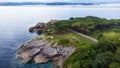 Aerial view of Magdalena Peninsula. Santander, Cantabria, Spain