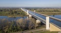 Aerial view of Magdeburg Water Bridge Royalty Free Stock Photo