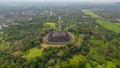 Aerial view of the Magnificent Borobudur temple. The world`s largest Buddhist monument, in Central Java. Central Java, Indonesia, Royalty Free Stock Photo