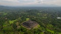 Aerial view of the Magnificent Borobudur temple. The world`s largest Buddhist monument, in Central Java. Central Java, Indonesia,