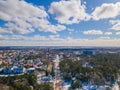 Aerial view of main pedestrian Basanavicius street in Palanga, Lithuania