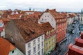 Aerial view of main shopping street Herrengasse, Graz, Austria Royalty Free Stock Photo