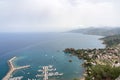 Aerial view of the majestic city of Cefalu in Sicily, southern Italy Royalty Free Stock Photo